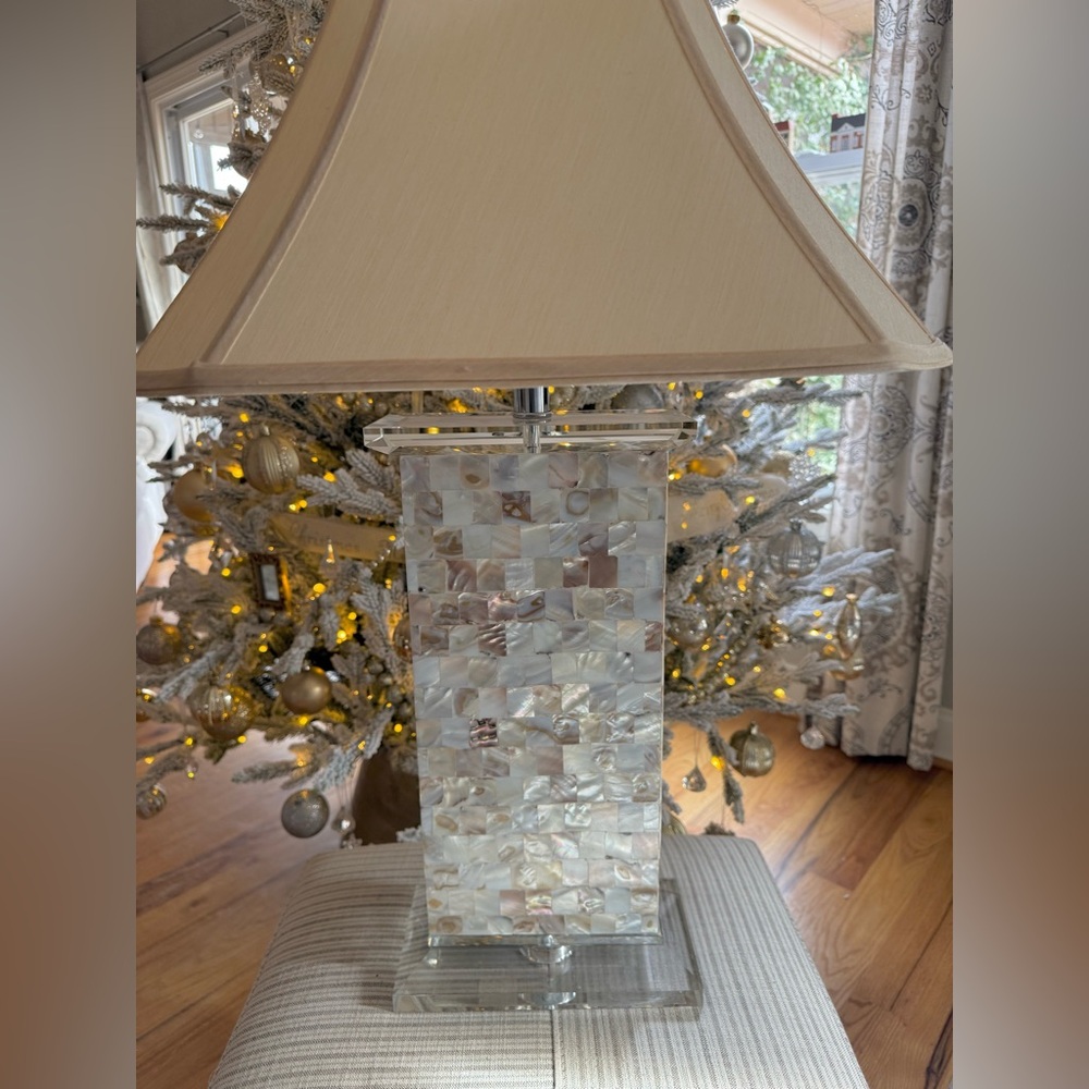 Capiz shell lamp